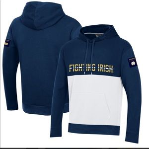 Notre Dame☘️💙Mens Fighting Irish Under Armour 2021 Shamrock Pullover Hoodie.